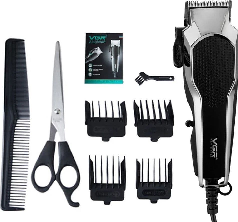 TAGLIACAPELLI REGOLA BARBA RASOIO CON FILO ELETTRICO PROFESSIONALE TRIMMER V-130 - 2