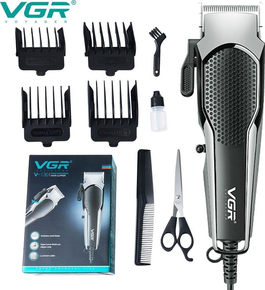 TAGLIACAPELLI REGOLA BARBA RASOIO CON FILO ELETTRICO PROFESSIONALE TRIMMER V-130 - 3