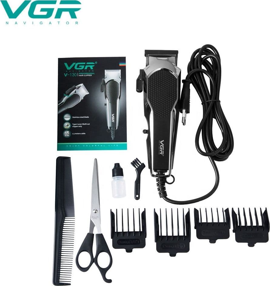 TAGLIACAPELLI REGOLA BARBA RASOIO CON FILO ELETTRICO PROFESSIONALE TRIMMER V-130 - 4