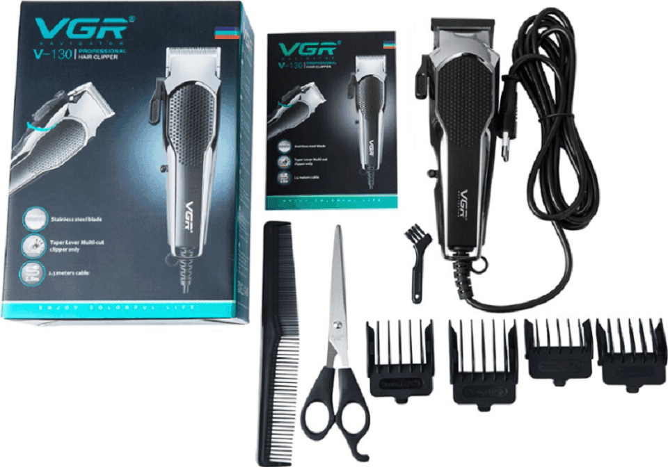 TAGLIACAPELLI REGOLA BARBA RASOIO CON FILO ELETTRICO PROFESSIONALE TRIMMER V-130 - 8