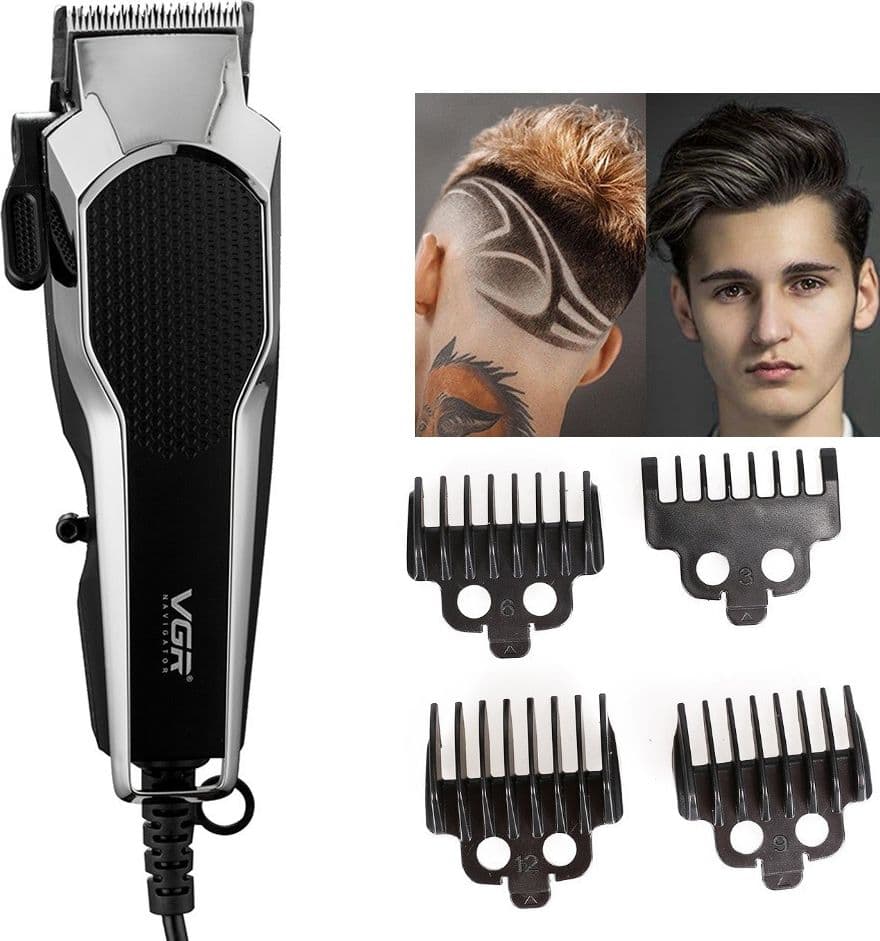 TAGLIACAPELLI REGOLA BARBA RASOIO CON FILO ELETTRICO PROFESSIONALE TRIMMER V-130 - 9