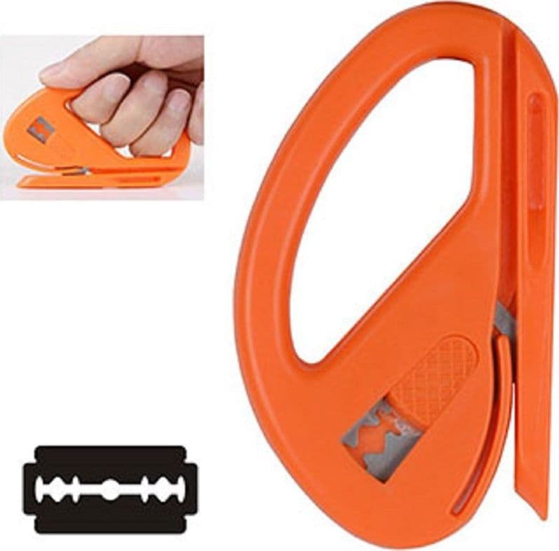 3 TAGLIERINI CON LAMA PROTETTA PER PELLICOLA FIBRA DI CARBONIO PVC VINILE PARATI