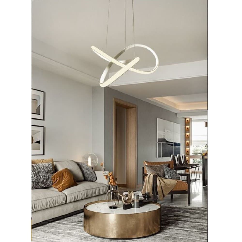 LAMPADARIO LED INTRECCIO MODERNO A SOSPENSIONE 45W LUCE 6500K 3000K 4000K LP-31B - 8