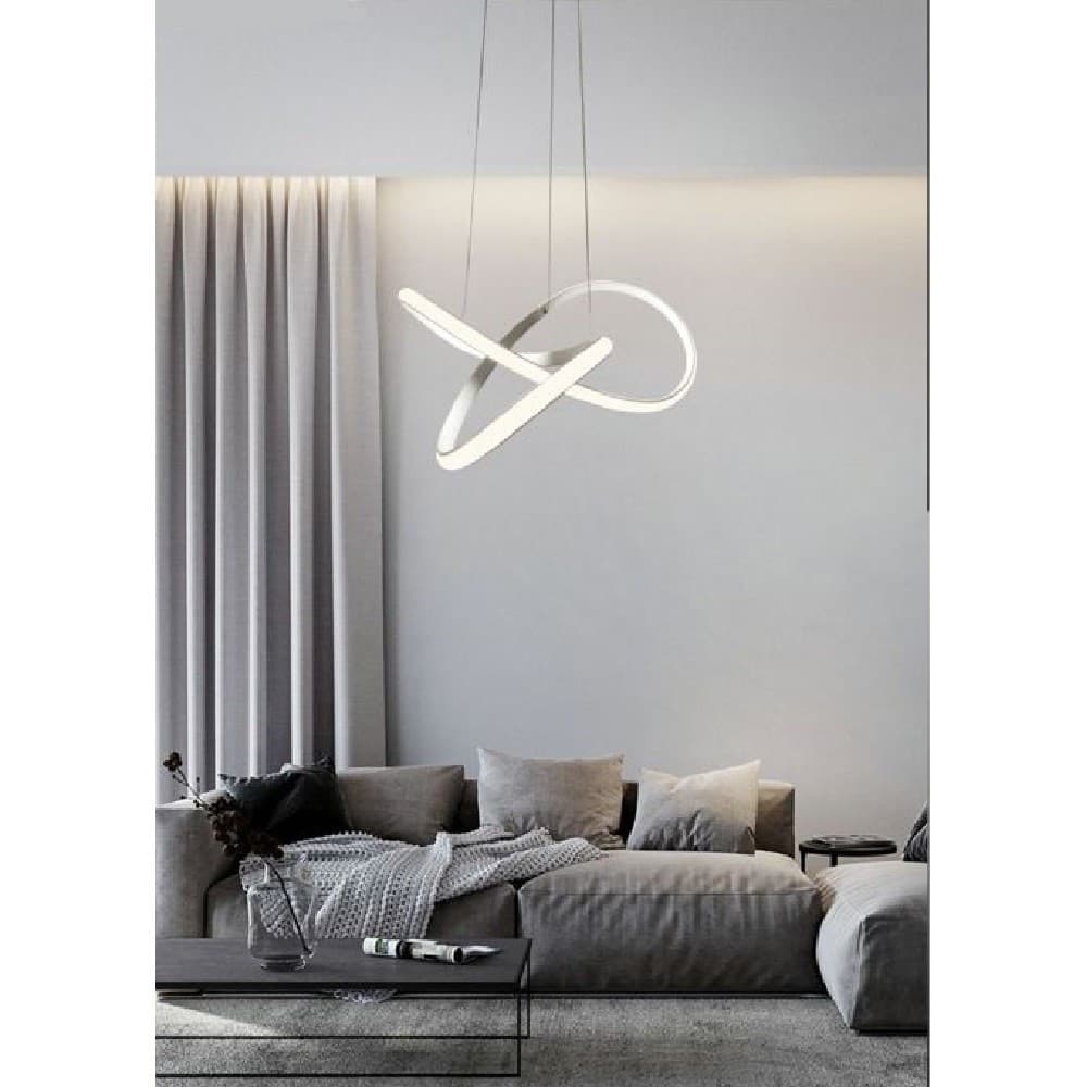 LAMPADARIO LED INTRECCIO MODERNO A SOSPENSIONE 45W LUCE 6500K 3000K 4000K LP-31B - 7