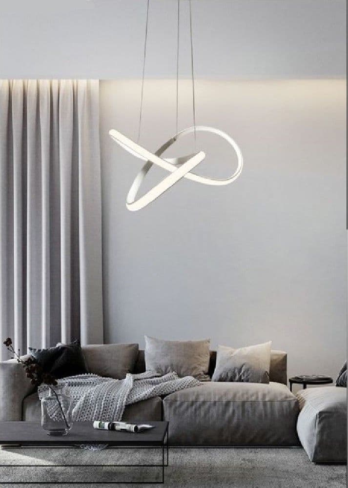 LAMPADARIO LED INTRECCIO MODERNO A SOSPENSIONE 45W LUCE 6500K 3000K 4000K LP-31B - 4