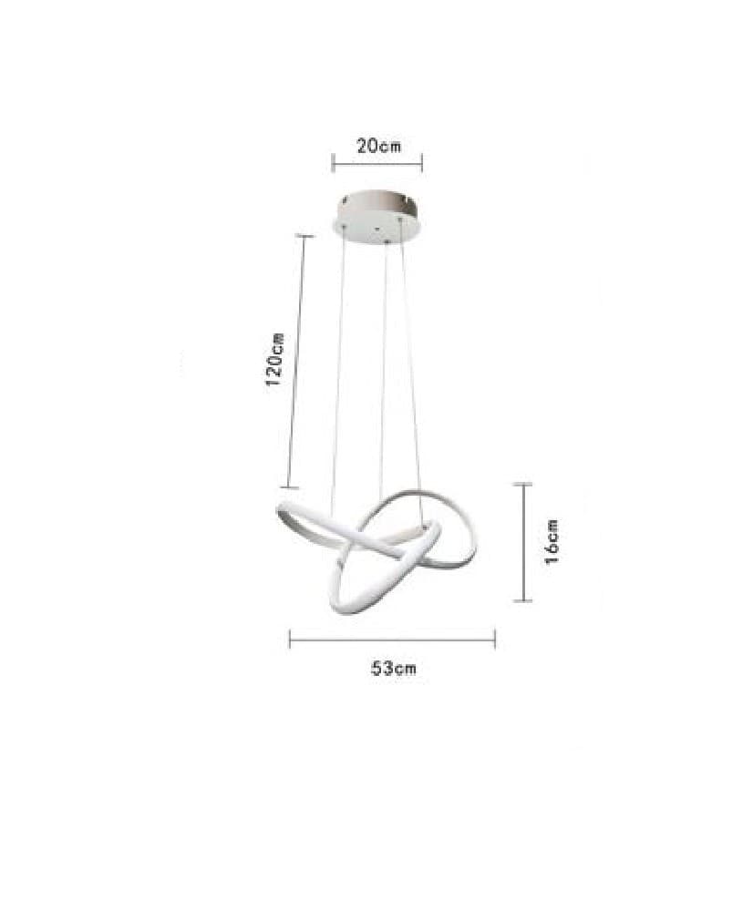 LAMPADARIO LED INTRECCIO MODERNO A SOSPENSIONE 45W LUCE 6500K 3000K 4000K LP-31B - 5