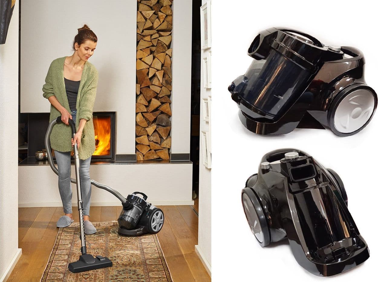 SCOPA ELETTRICA A TRAINO ASPIRAPOLVERE MULTI CICLONICO SENZA SACCHETTO 700 WATT - 8