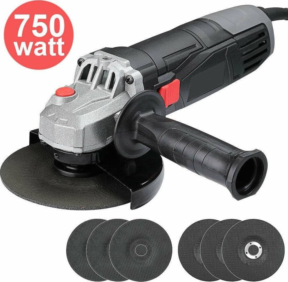 SMERIGLIATRICE ANGOLARE 750W FLEX FRULLINO 125MM 6 DISCHI E MANICO REGOLABILE - 6