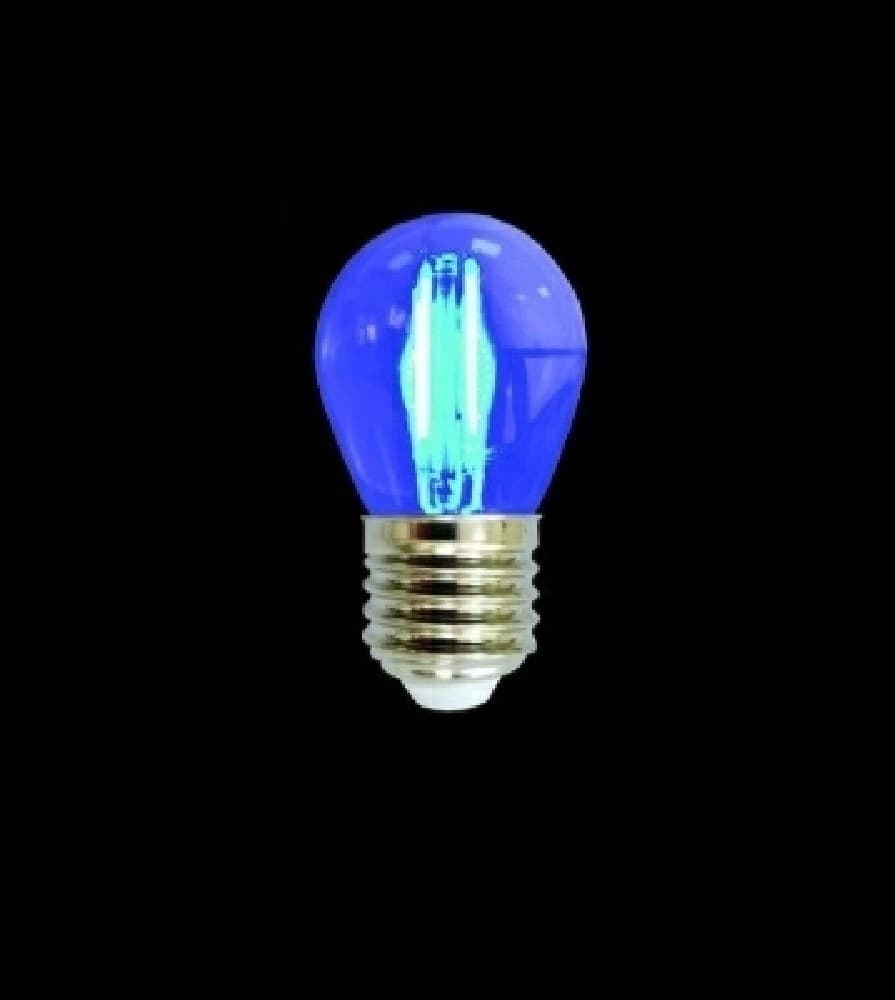 LAMPADINA LED G45 ATTACCO E27 4 W A GLOBO A FILAMENTO LUCE COLORATA BLU G45A-TB - 5