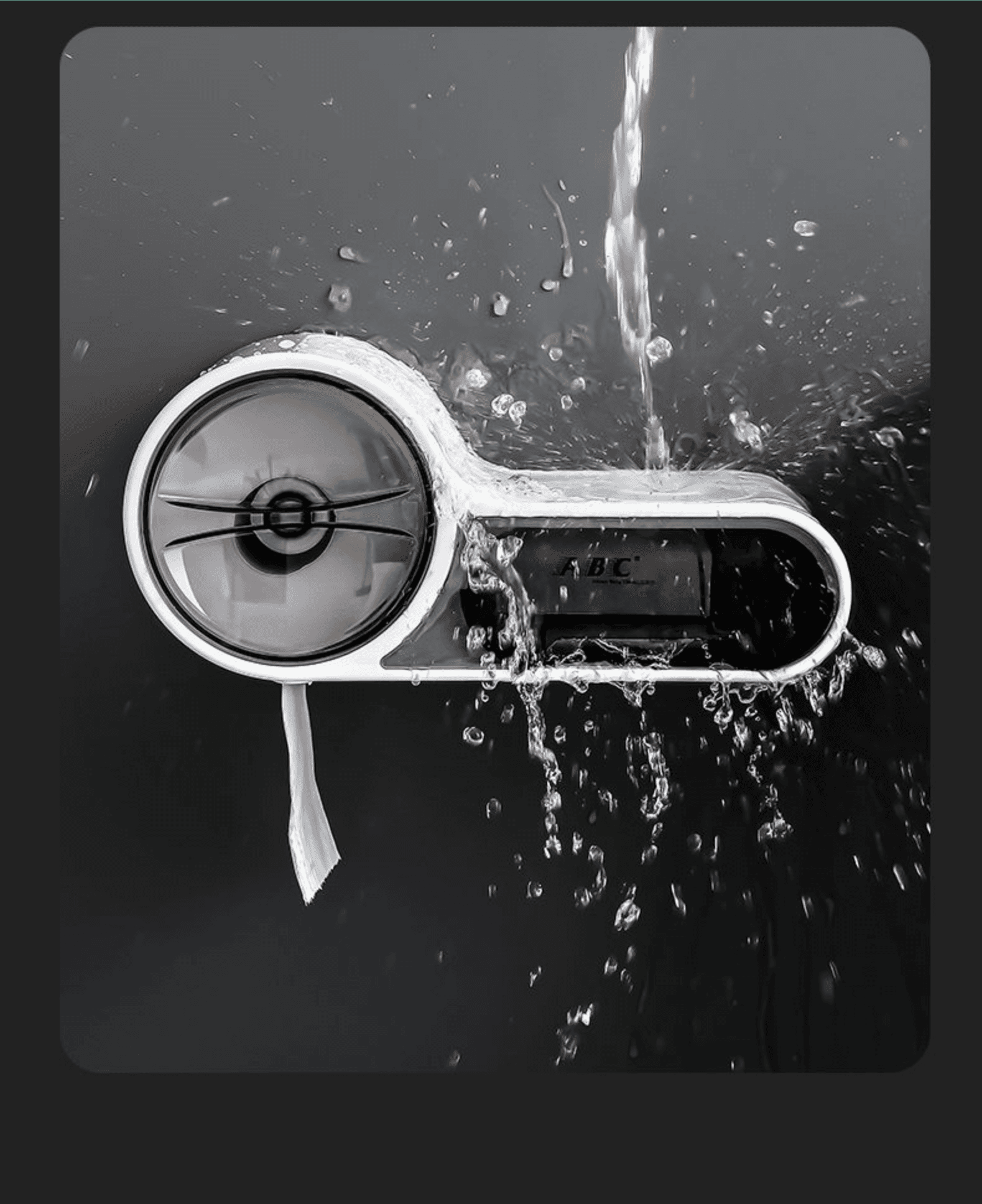 PORTA ROTOLO CARTA IGIENICA CON CASSETTO MULTIFUNZIONE ADESIVO A PARETE BAGNO - 2