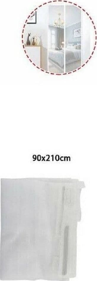 TENDA ZANZARIERA PORTE BALCONI INSETTI ZANZARE MAGNETICA BIANCA 90 X 210 CM 622134 - 7