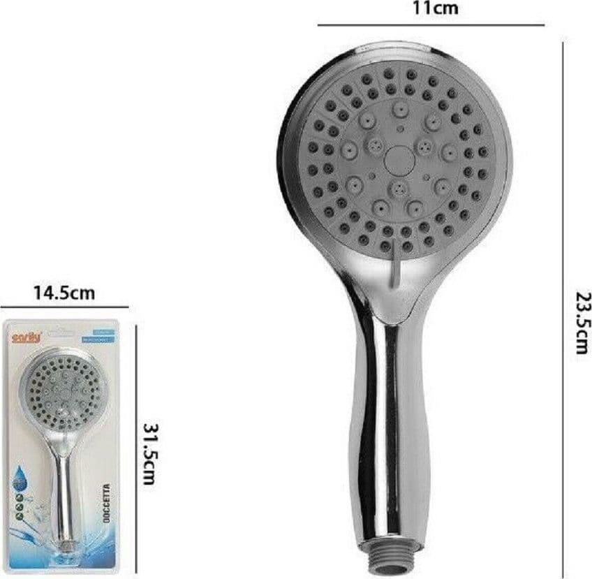 DOCCETTA DOCCINO SOFFIONE DOCCIA CORNETTA MODERNO 69325 BAGNO 11X23.5CM MULTIGETTO - 2