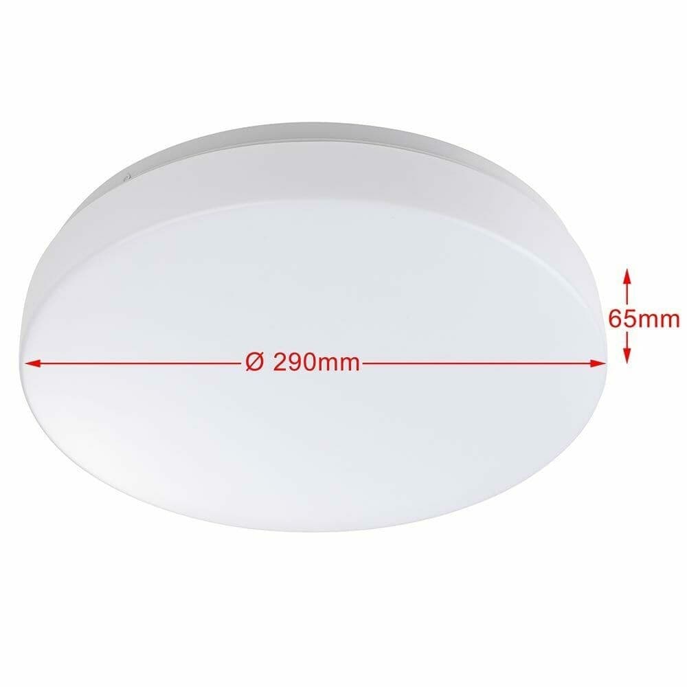 PLAFONIERA LED ROTONDA 18 W LUCE BIANCA 4000K NATURALE LAMPADA SOFFITTO 29 CM - 5