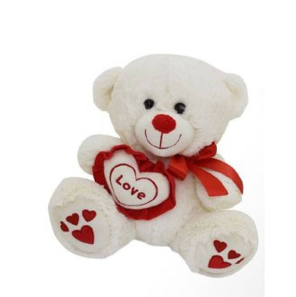 ORSO CON CUORE LOVE FIOCCO 35CM PELUCHE ORSACCHIOTTO SAN VALENTINO 2 COLORI 67815 - 3