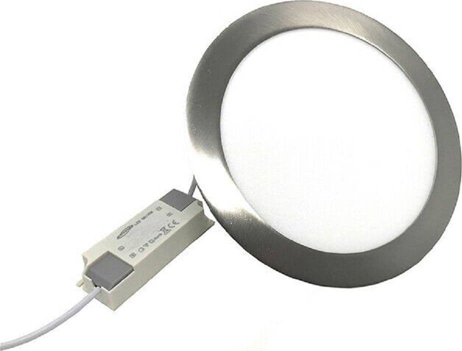 PANNELLO LED INCASSO SILVER TONDO SLIM 12 W LUCE 6500K 3000K 4000K P155A-A - 4