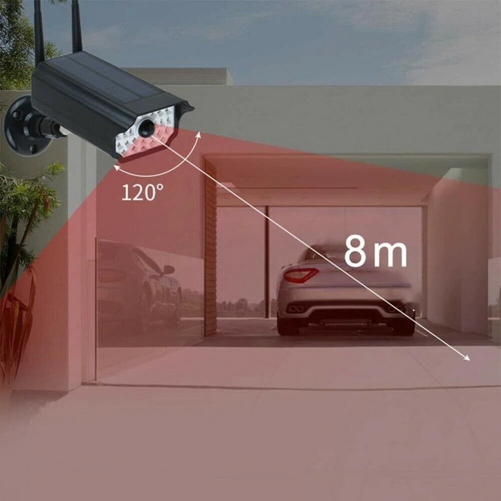 TELECAMERA FINTA PANNELLO SOLARE CON SENSORE DI MOVIMENTO 30 LED FARETTO 17549-3 - 5