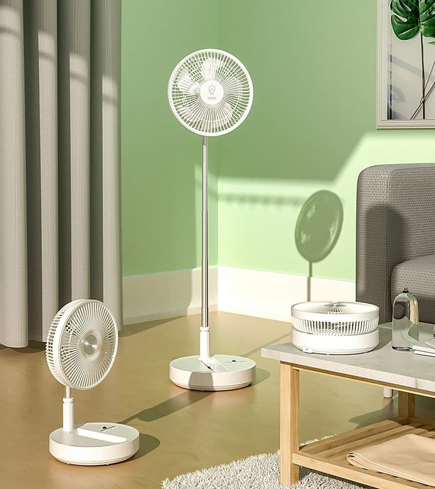 VENTILATORE PORTATILE P21 BATTERIA RICARICABILE SALVASPAZIO PIEGHEVOLE SILENZIOSO - 5