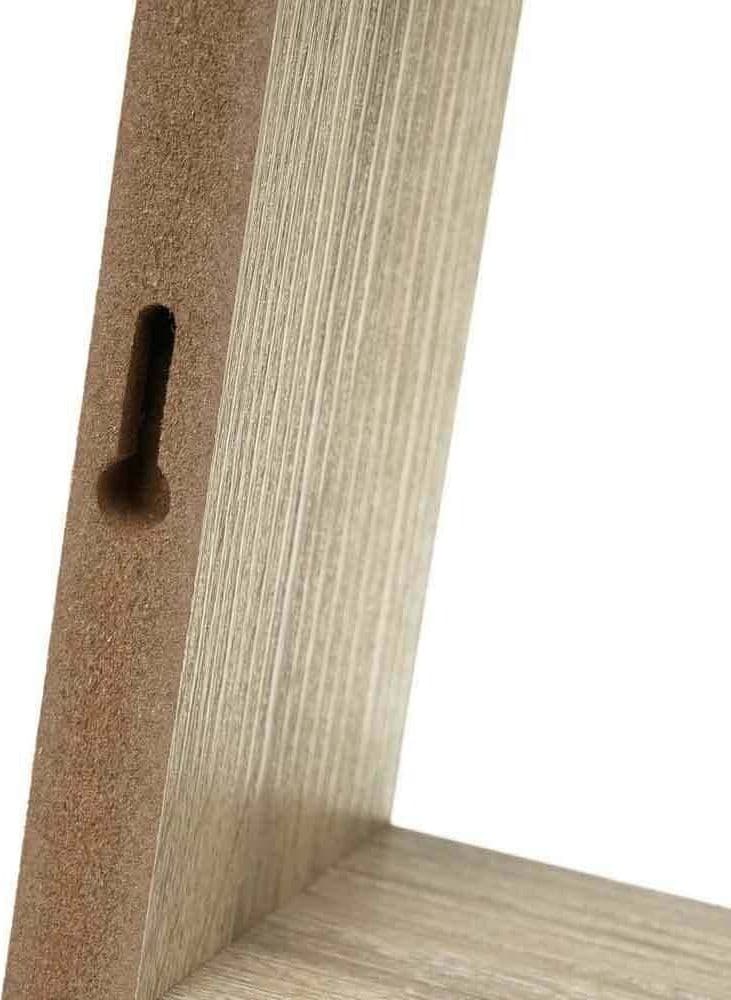 SET 3 MENSOLE DA PARETE MODERNE DESIGN CUBO MENSOLA SCAFFALE IN LEGNO MDF BEIGE - 5