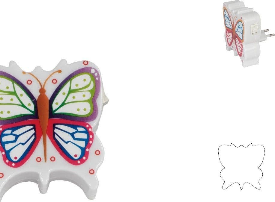 LUCE LED NOTTURNA CON FORMA DI FARFALLA LAMPADA PER CAMERETTA BAMBINI XC-1964 - 5