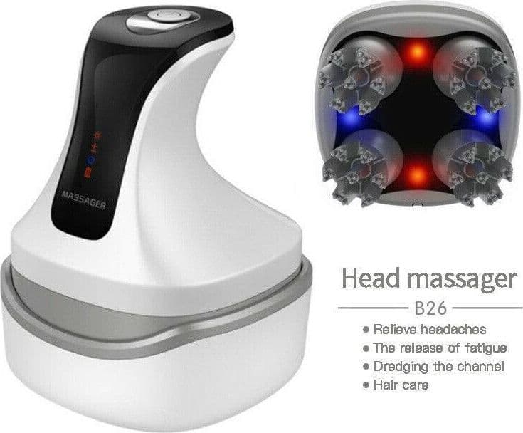 MASSAGGIATORE ELETTRICO 4D ANTISTRESS TESTA COLLO RELAX MUSCOLI TERAPIA VIBRANTE - 7