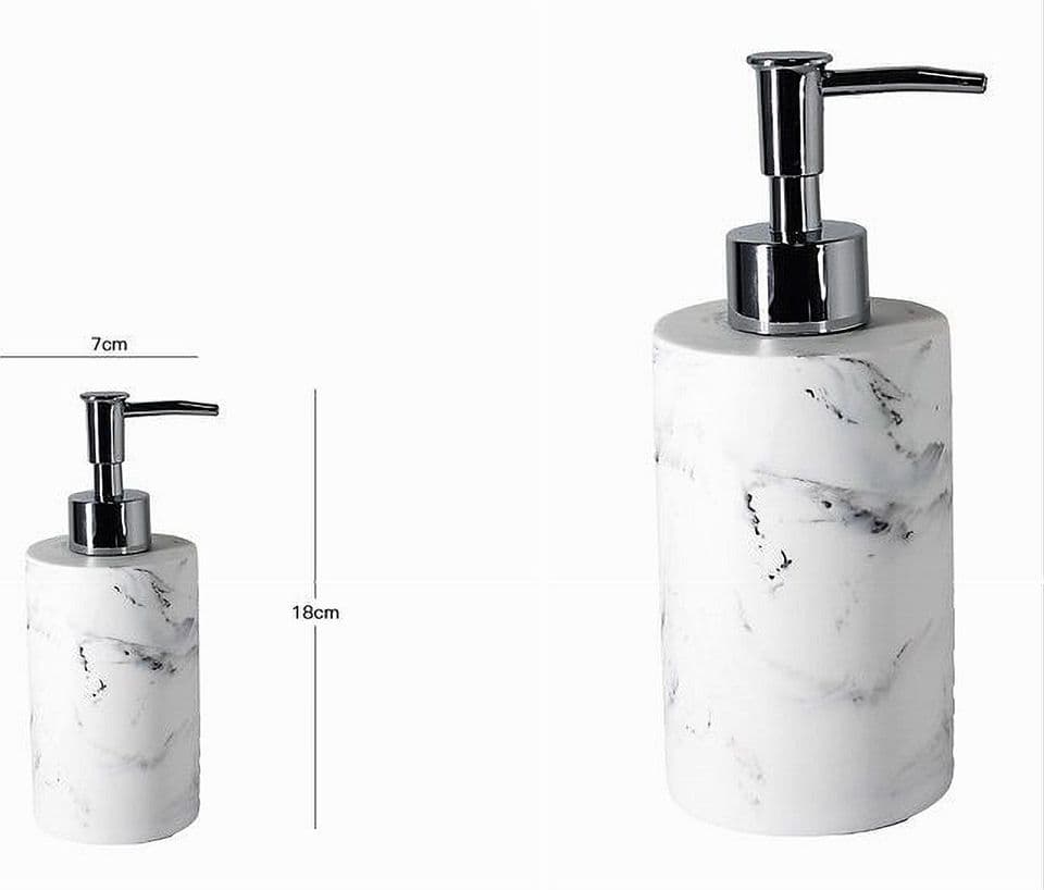 PORTASAPONE EFFETTO MARMO BIANCO PORTA SAPONE ESY_10379 DISPENSER SAPONE - 2
