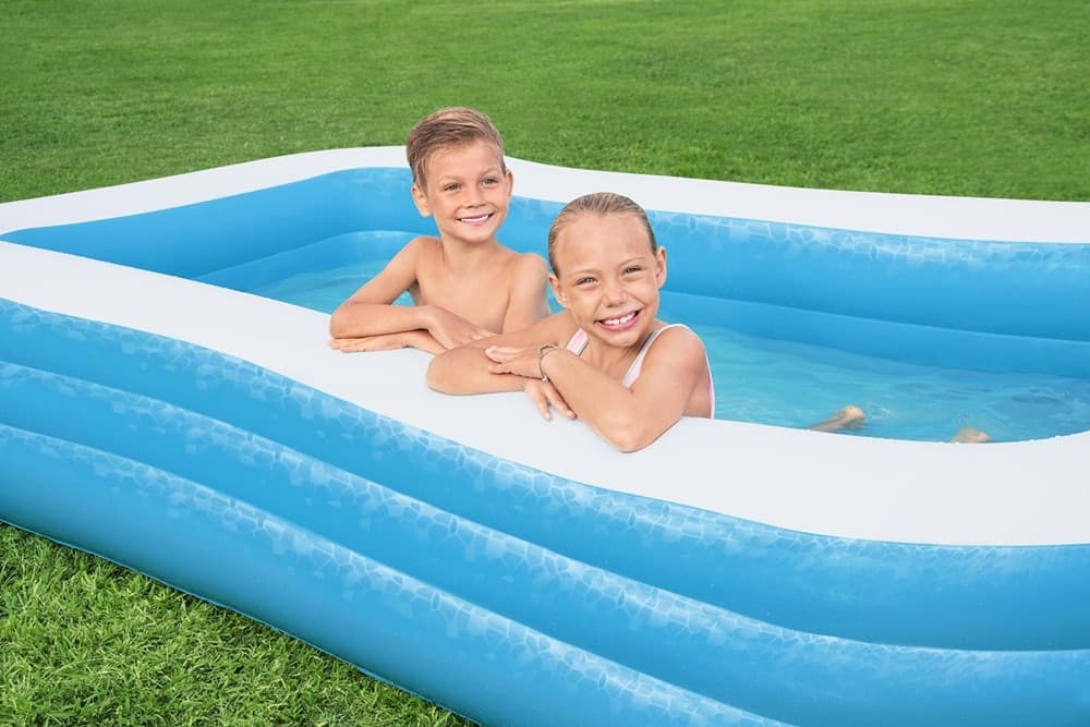 PISCINA GONFIABILE RETTANGOLARE 305 X 183 X 56 CM GIARDINO A 3 ANELLI FAMILY 54009 - 11