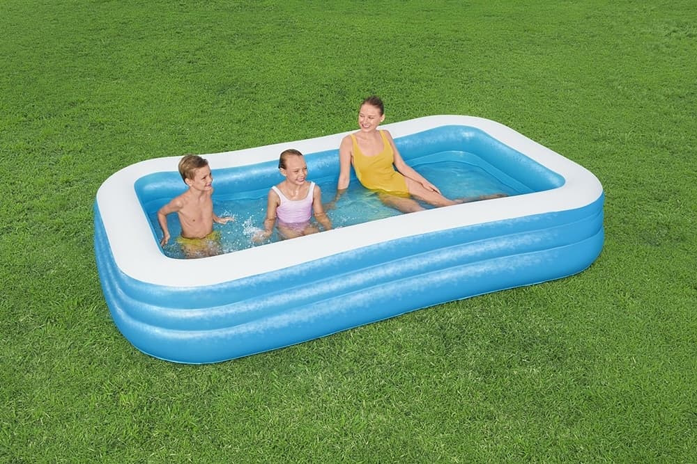 PISCINA GONFIABILE RETTANGOLARE 305 X 183 X 56 CM GIARDINO A 3 ANELLI FAMILY 54009 - 5