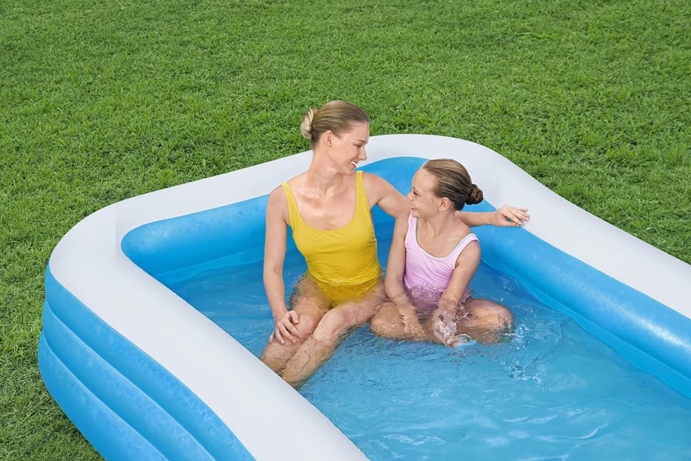 PISCINA GONFIABILE RETTANGOLARE 305 X 183 X 56 CM GIARDINO A 3 ANELLI FAMILY 54009 - 6