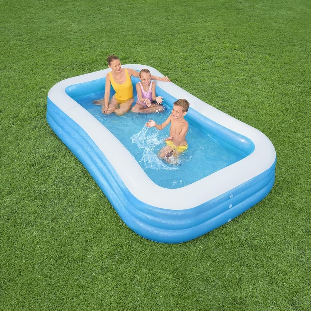 PISCINA GONFIABILE RETTANGOLARE 305 X 183 X 56 CM GIARDINO A 3 ANELLI FAMILY 54009 - 7