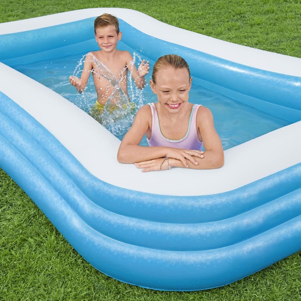 PISCINA GONFIABILE RETTANGOLARE 305 X 183 X 56 CM GIARDINO A 3 ANELLI FAMILY 54009 - 8