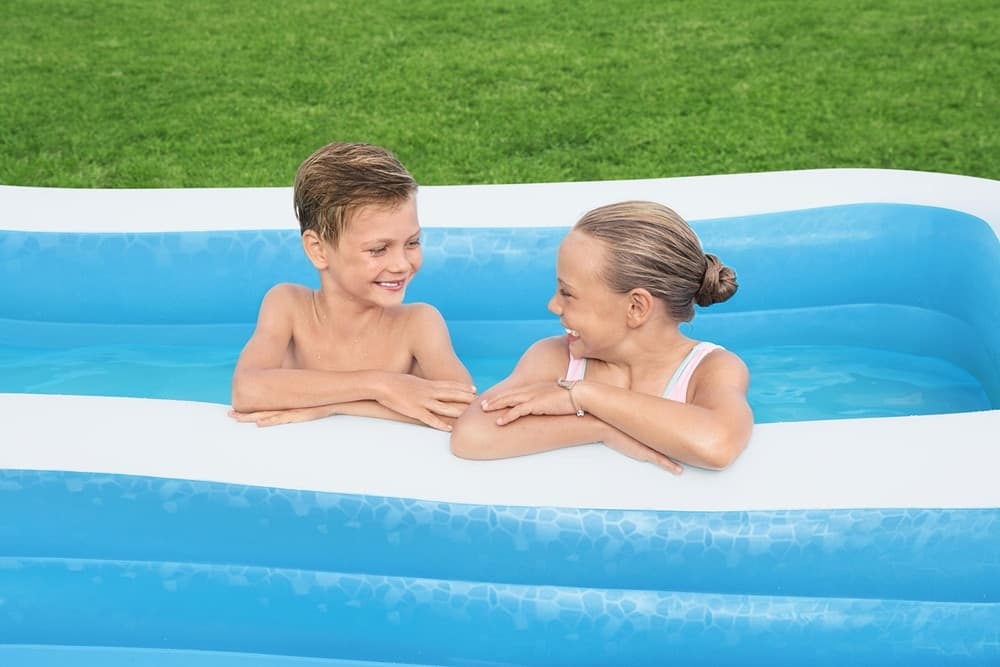 PISCINA GONFIABILE RETTANGOLARE 305 X 183 X 56 CM GIARDINO A 3 ANELLI FAMILY 54009 - 10