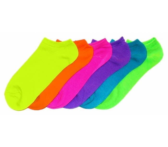 PACK 12 PAIA DI CALZINI SUMMER FLUO DONNA PEDALINI TG. UNICA 35/40 - 2