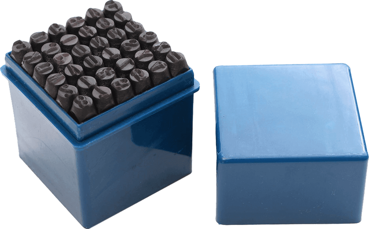 PUNZONI ALFANUMERICI PER MARCATURA LETTERE + NUMERI + SIMBOLI & 36 PEZZI DA 6MM