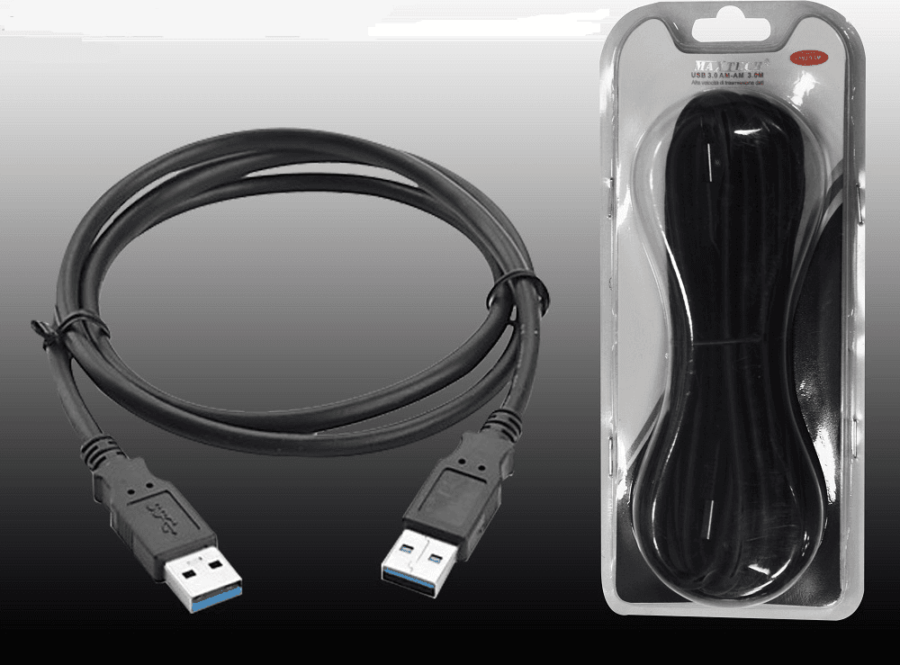 CAVO 3 MT USB 3.0 TIPO MASCHIO CABLE PER PC TRASMISSIONE DATI MAXTECH USB3.0-3M - 3
