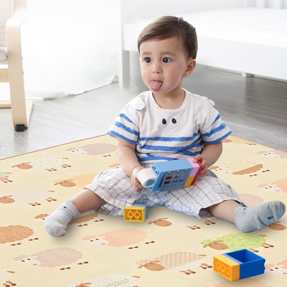 TAPPETO GIOCO BAMBINI DOUBLE FACE MISURE MAXI TAPPETONE SCHIUMA XEVA 120X180CM - 3