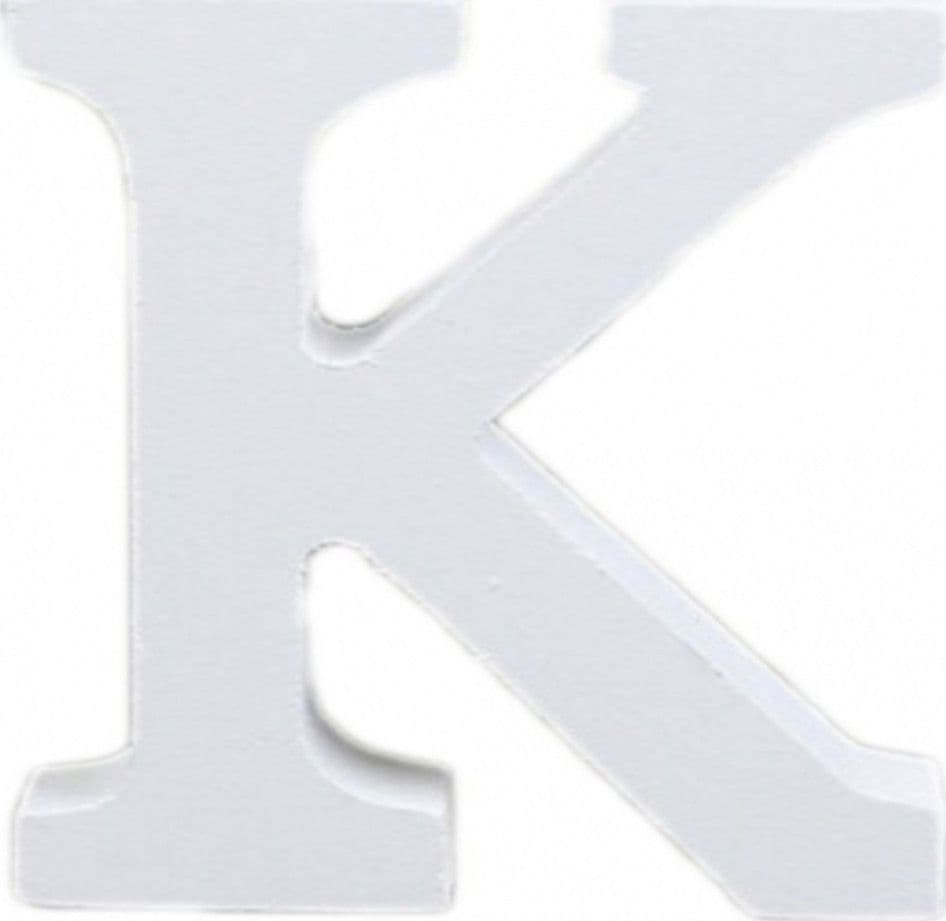 LETTERE ALFABETO LETTERA K IN LEGNO BIANCO H 11 CM DECORAZIONE ARREDO WEDDING