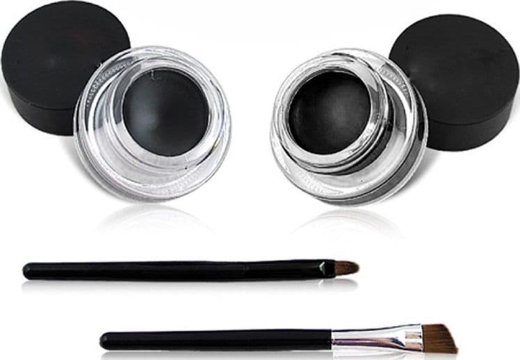 2 GEL EYELINER NERO BLACK LUNGA DURATA 24H WATERPROOF LASTING DRAMA APPLICATORI