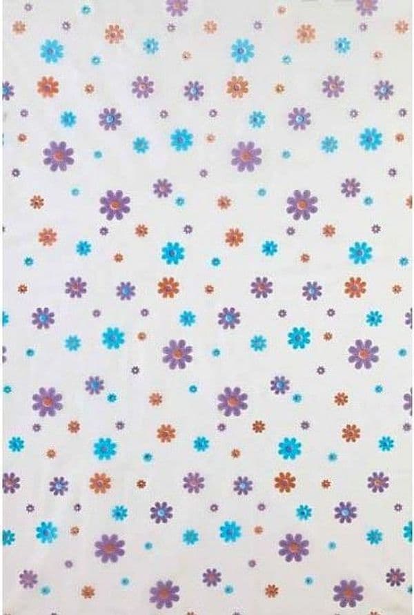 TENDA DOCCIA IN VINILE CON GANCI IMPERMEABILE 180 X 200 CM CON FIORI - 3