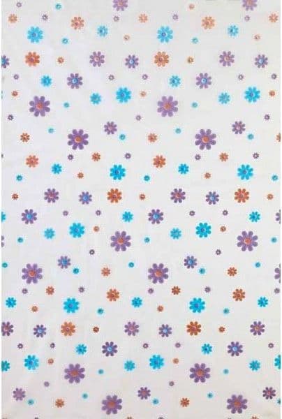TENDA DOCCIA IN VINILE CON GANCI IMPERMEABILE 180 X 200 CM CON FIORI - 3