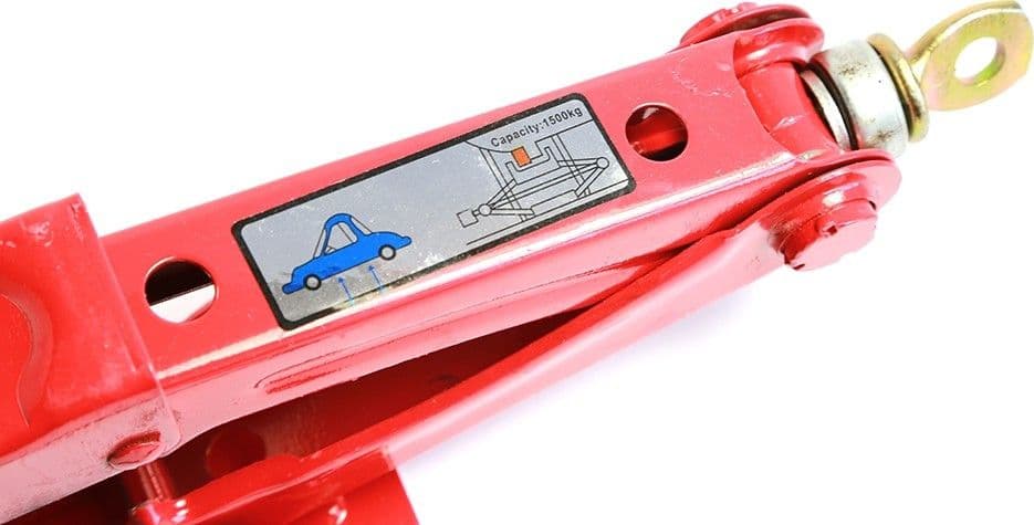 CRIC CRICK A PANTOGRAFO SOLLEVATORE MANUALE 2 TON AUTO RUOTE 2000 KG - 4
