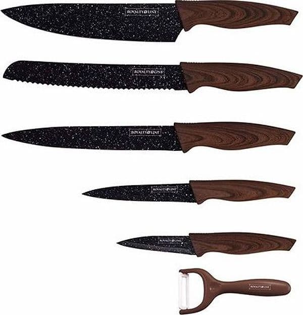 SET COLTELLI 5PZ. ROYALTY LINE CUCINA PROFESSIONALI CHEF RISTORANTE RL-WD5M - 3