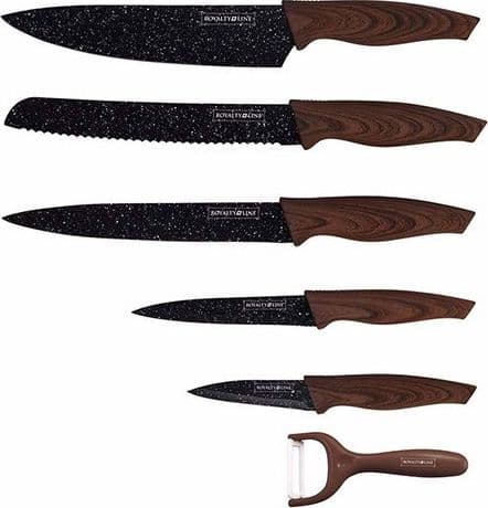 SET COLTELLI 5PZ. ROYALTY LINE CUCINA PROFESSIONALI CHEF RISTORANTE RL-WD5M - 3