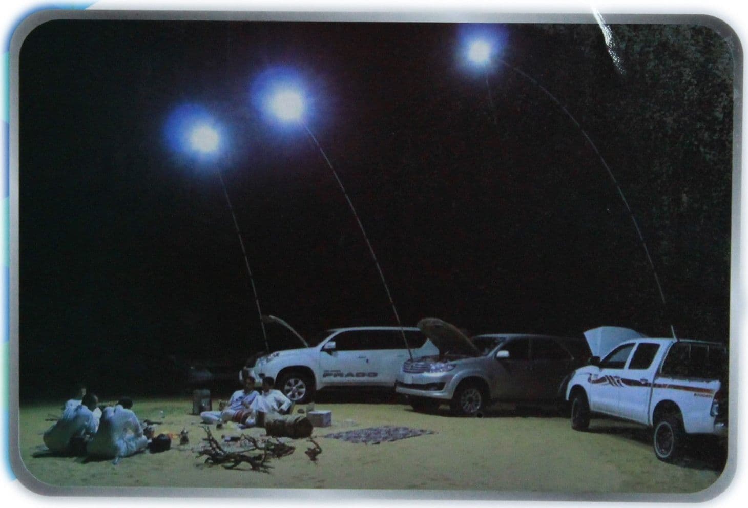 ASTA ALLUNGABILE 3,6 MT PANNELLO LED SMD 96 LED LUCE BIANCA 48w PESCA CAMPEGGIO - 4