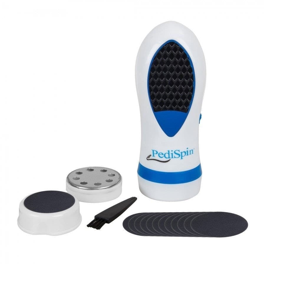 KIT PEDICURE PER PELLE SECCA E CALLI CURA DEL PIEDE CON 2 ACCESSORI PEDI SPIN - 4