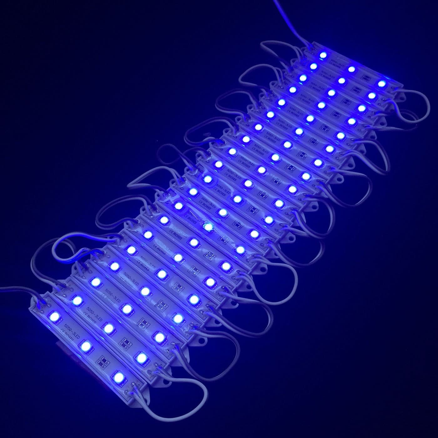Modulo da 20 pezzi a 3 led SMD 5050 5630 FREDDO CALDO BLU ROSSO VERDE RGB IP65 - 11