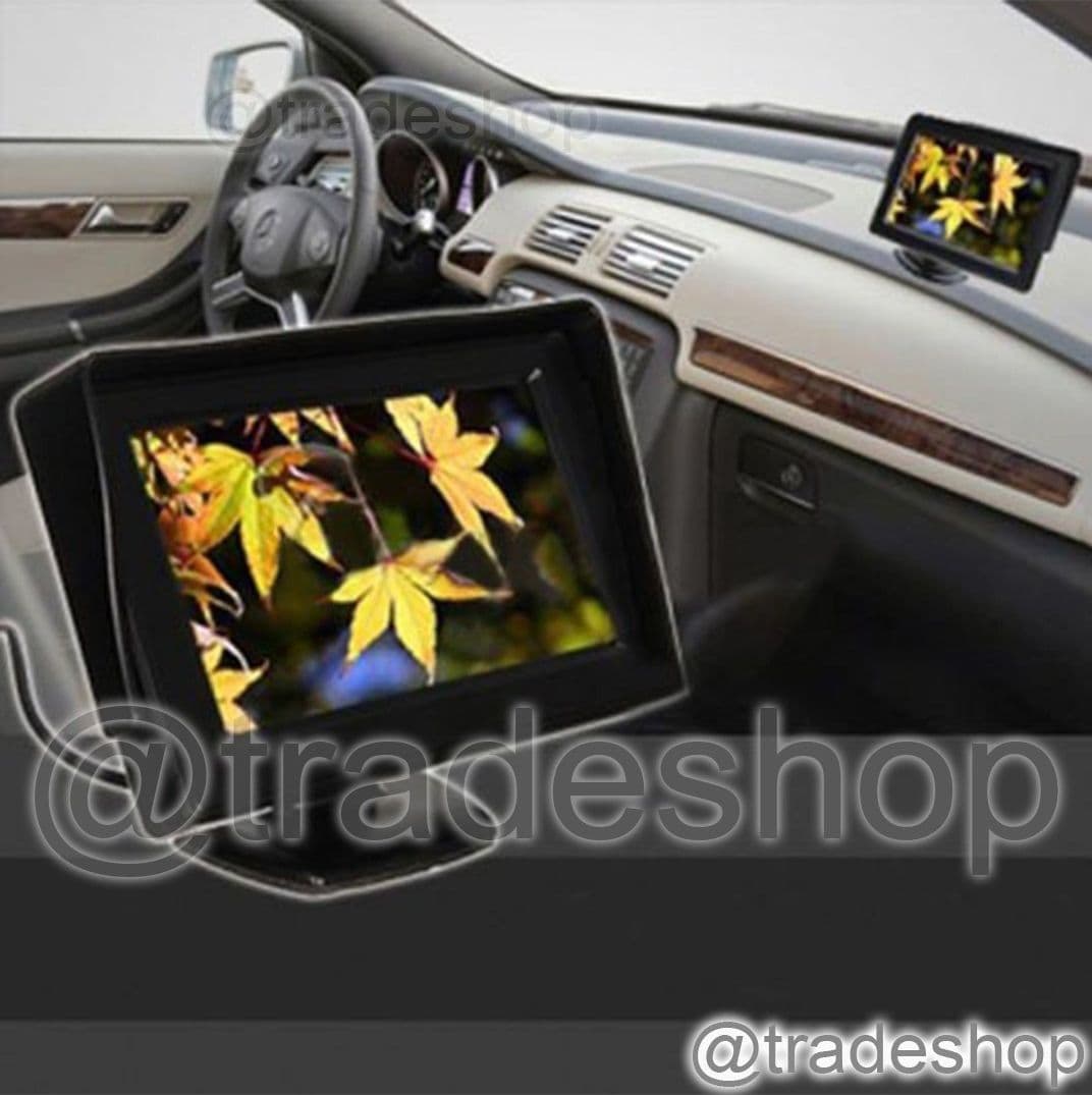 Monitor Schermo A Colori 4,3" TFT LCD  PER Auto Retrovisore KIT RETROMARCIA VCR