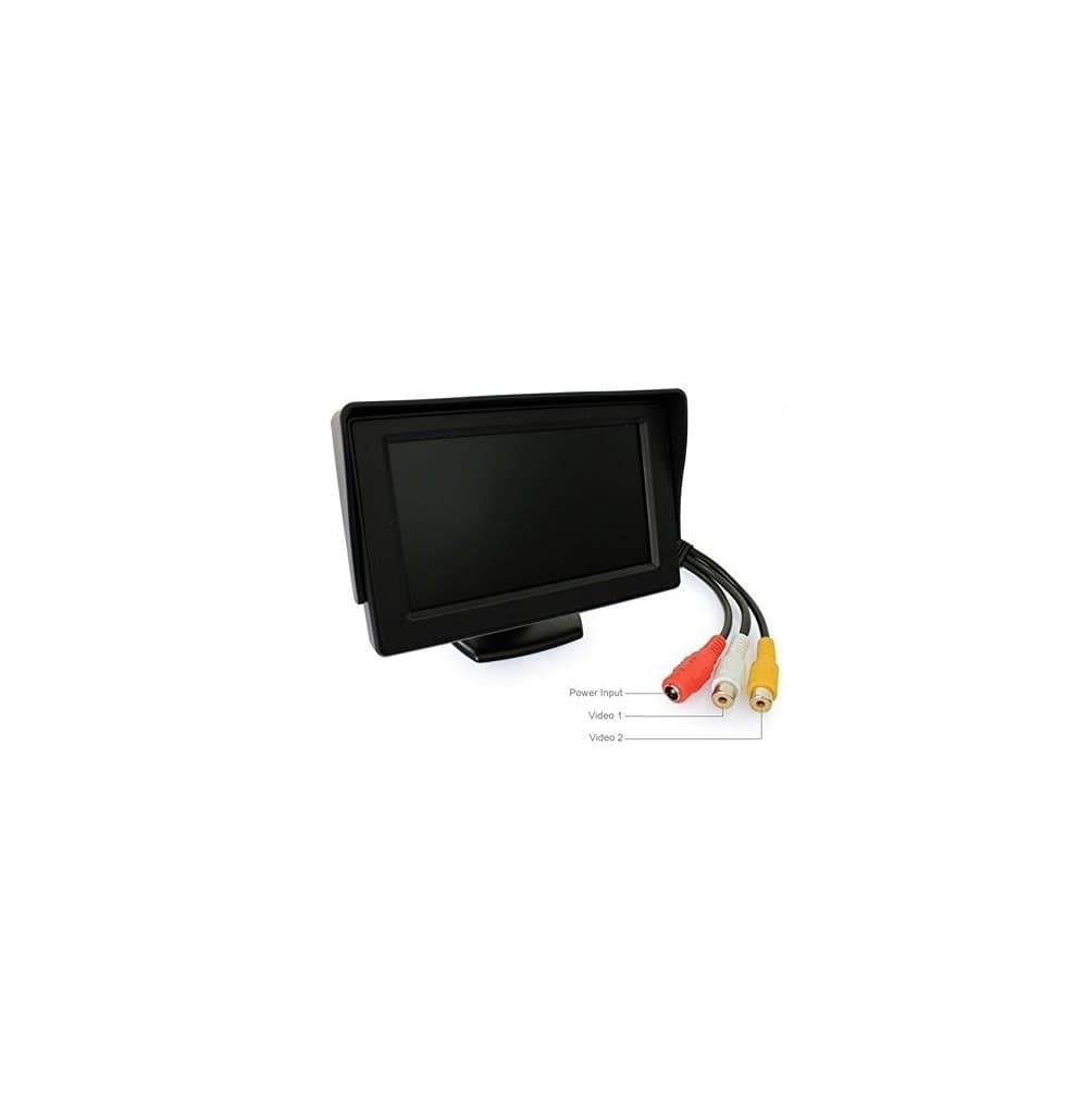 Monitor Schermo A Colori 4,3" TFT LCD  PER Auto Retrovisore KIT RETROMARCIA VCR - 3