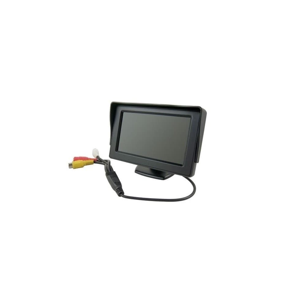 Monitor Schermo A Colori 4,3" TFT LCD  PER Auto Retrovisore KIT RETROMARCIA VCR - 4