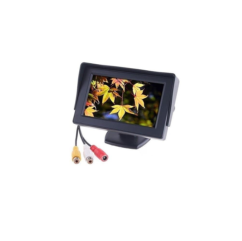 Monitor Schermo A Colori 4,3" TFT LCD  PER Auto Retrovisore KIT RETROMARCIA VCR - 7