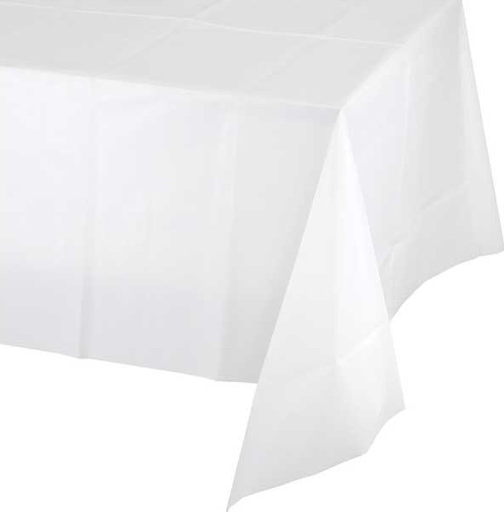 TOVAGLIA DI PLASTICA PER FESTE PARTY BIANCA 137X274 CM USA E GETTA IMPERMEABILE